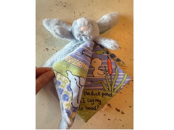 Little JELLYCAT mjuk kanin bok, Sleepy Bunny Book