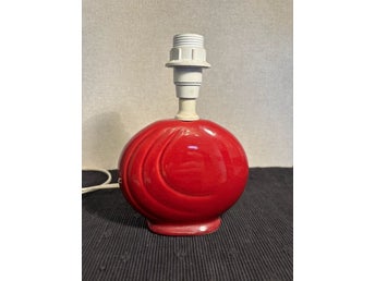 Vintage röd keramiklampa Lamp-Gustaf 0675 retro bordslampa 60/70-tal