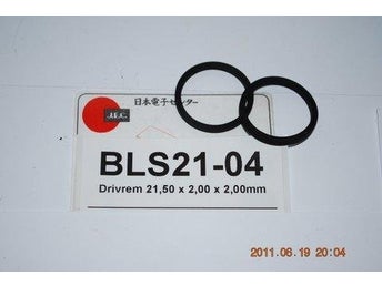 BLS21-04 Drivrem kantig diameter 21,5mm 2 stycken
