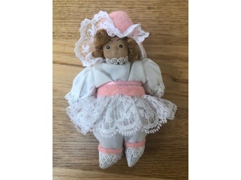 British 1970's vintage collectable miniature handmade porcelain doll