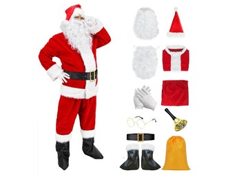 Charmig Tomtedräkt Med Alla Accessoarer, Storlek 4XL