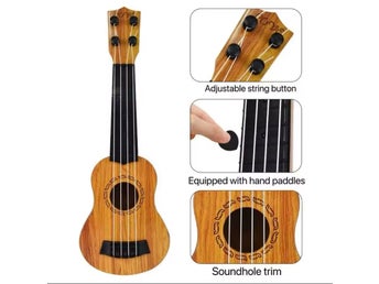 Ukulele 35 cm med 4 strängar för barn