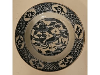 Antik Fat Porslin Kina Ming 1368 - 1644 ***