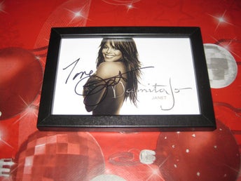 JANET JACKSON--SIGNERAT KORT ( PREPRINT )