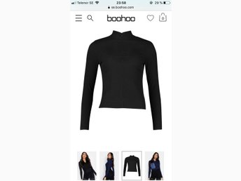 Svart tight tröja boohoo Svart tight tröja boohoo