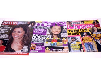 Hello/More/Closer-3 magazines-February 2009-Angelina Jolie-NEW-Weight 764g