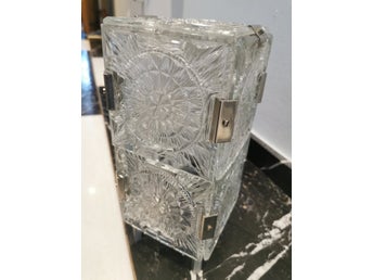Retro Bordslampa i glas, Kamienicky Senov, Tjeckien, 70-talet