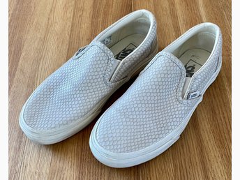 snakeskin vans slip ons