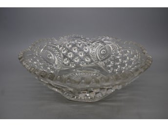 Vintage större skål i pressglas , 1900-tal