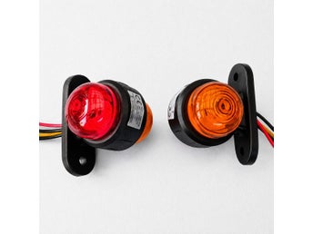 Positionsljus sidomarkeringsljus LED röd/orange 2 st