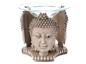 Thai Buddha Vittrad Steneffekt Aromalampa för Olja & Vax