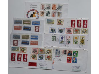 Bund 70-tal: 16 brev + Berlin 6 brev, +1 ej postbefordrat. Några dubbletter