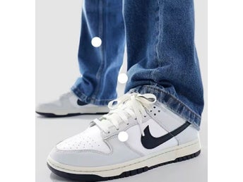 Nike Dunk Low Sneakers - Vit/Marinblå 39.5