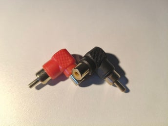 RCA Vinkeladapter, 2-pack (röd och