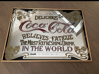 Coca Cola spegel tavla retro / Vintage Barspegel
