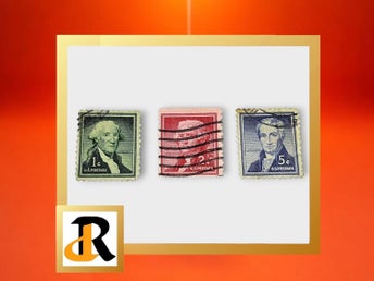3 st frimärken från U.S.A