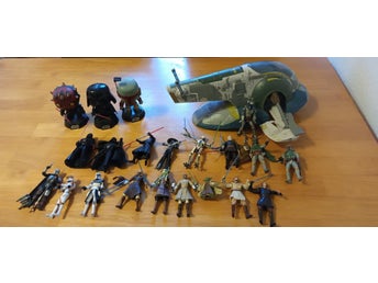 Star Wars figurer och skepp sällsynt