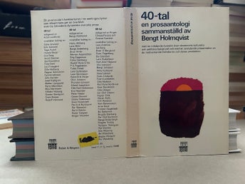 40-tal En prosaantologi av Bengt Holmqvist, bok, Very good plus