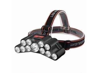 Pannlampa 11 LED Superstark Pannlampa med 11 ledlampor