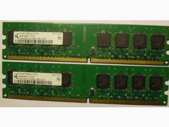 2GB (2 st *1 GB) Qimonda.DDR2 PC5300/667.100 % LikaSpec. Även datum samma.Rea