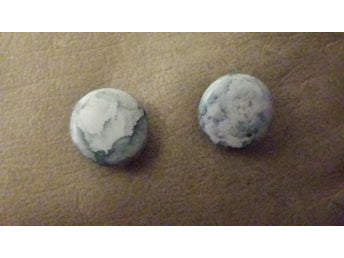 Clips Vitt/Grönt 60-tal PLAST Diameter ca 1,8 cm