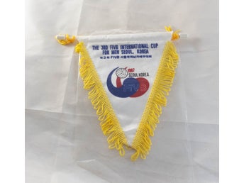 Sydkora 1987 Internationell Handbollskupp - Vintage Vimpel Volleyboll