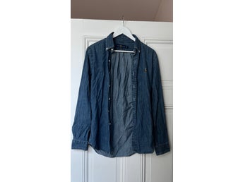 Ralph Lauren blå skjorta, storlek S jeansskjorta denim western herr