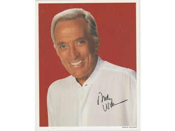 ANDY WILLIAMS AMERICAN POPULAR MUSIC SINGER AUTOGRAF FOTO