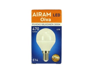 LED 6W (40W) E14 P45 Airam Oiva 470lm