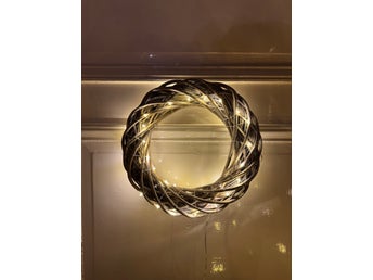 Retro Pilkrans med 40 LED-ljus