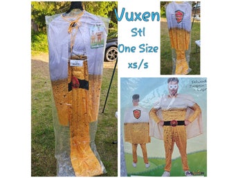NY Maskeraddräkt Öl Jumpsuit och Cape ONE SIZE