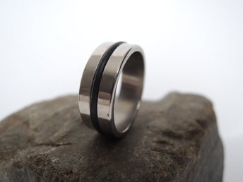 Stålring 19 mm. m. gummidekor 1 rand