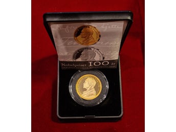 2000 kr Minnesmynt - Nobelpriset 1901-2001 - originaletui