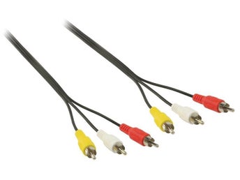 Neo Geo CD A/V AV Kompositkabel Komposit Kabel 3 x RCA till 3 x RCA 1,5m *NYTT*