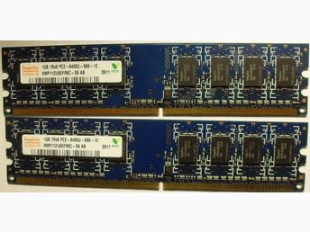 2GB (2 st *1 GB) Hynix. DDR2 PC6400/800.100 % Lika.Rea
