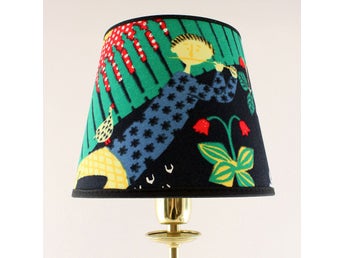 STIG LINDBERG LAMPSKÄRM TYG LUSTGÅRDEN SVART DIAMETER 20 CM