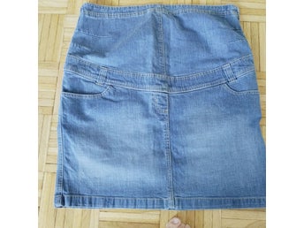 Mammakläder MOM by Lindex blå jeanskjol, storlek 46
