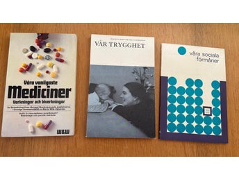 3 äldre informationsskrifter 1964–1978 – Vår Trygghet, Våra sociala förmåner & V