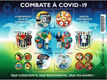 BRASILIEN 2020 Mi BL 201 COVID-19 STORT MINIARK **