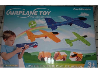 Flygplansleksak med pistol - 3-pack flygplan