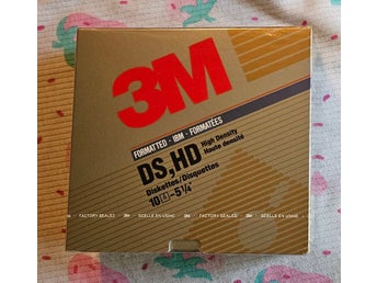 3M DS, HD diskett box med 10 st 5 1/4 disketter