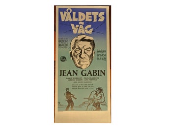 Filmaffisch original: Våldets väg. Jean Cabin