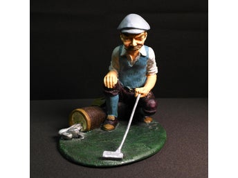 Figurin golfare i retrostil