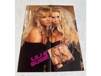 Lili & Sussie 1991 poster affisch plansch - Tidningen OKEJ 1990-tal