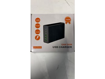 GAN 160W USB-laddare med 6 portar