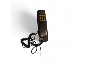Vintage Soundesign Model 7345BLK Slimline sladdtelefon - Svart retro 90-tal