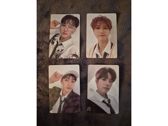 Stray Kids Han,Changbin,Bang chan och Seungmin Christmas EveL fotokort