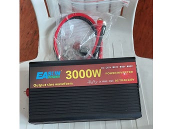 3000W 12V till 220-240V solomriktare, ren sinusvåg, hög konverteringsfrekvens