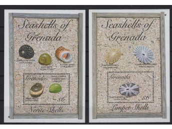 Grenada 1993 Snäckor hav 2v i 2 block