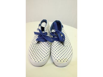Bobbie Burns - Sneakers - Vita, blå, prickiga - Storlek 37